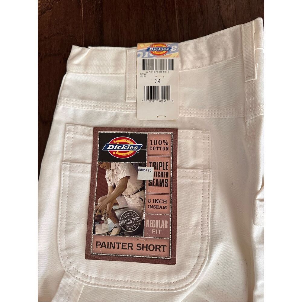 NWT Dickies White Painter Shorts - Picture 4 of 5